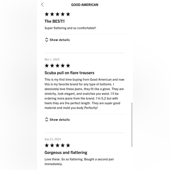 NWT 🆑 Exclusive Design Authentic Good American Sweatshirt So Chic And Unique - Picture 11 of 12